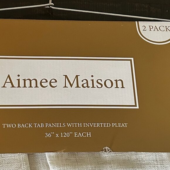 NWT Aimee Maison Antigua Linen Curtains With Button Inverted Pleats 2 Pack - Picture 7 of 8